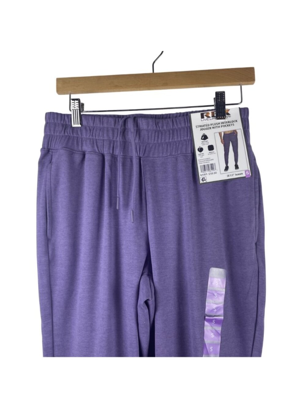 RBX Womens Striated Plush Interlock Cowl Neck Hoodie & Jogger Set Verbena Small - Picture 8 of 12